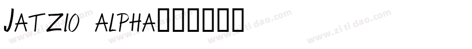 Jatzio alpha字体转换